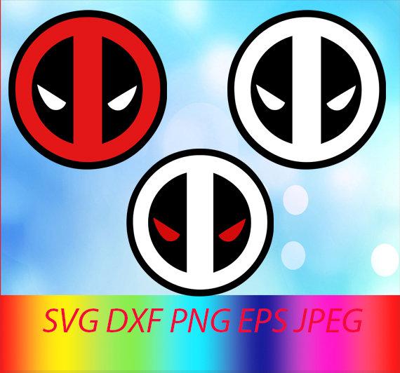 570x532 Deadpool Logo Vector Layered Silhouette Cameo Etsy