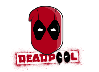 412x299 Free Flat Deadpool Vector
