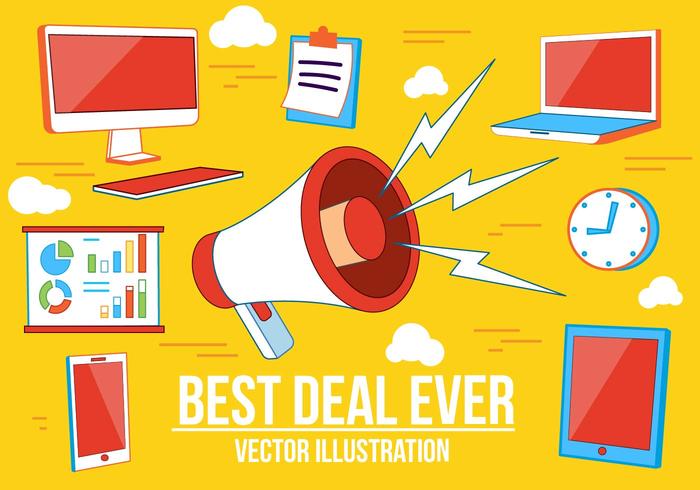 700x490 Best Deal Vector Illustration