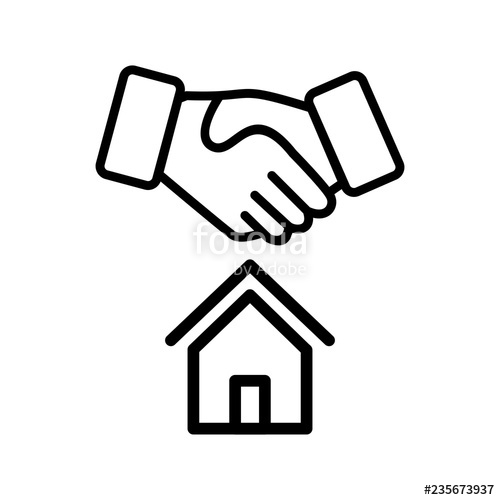 500x500 House Deal Vector Icon Stock Image And Royalty Free Vector