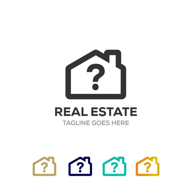 640x640 Vector Building Ask,answer,question,chat,estate,real,logo,agent