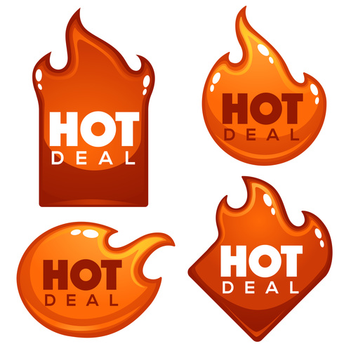 500x500 Glossy Hot Deal Vector Free Download