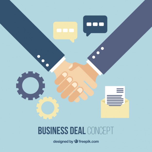 626x626 Business Deal In Flat Design With Elements Vector Free Download