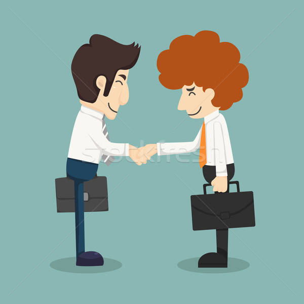 600x600 Businessman Handshake, Businessmen Making A Deal Vector