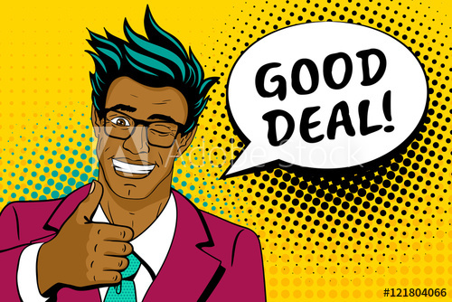 500x334 Wow Pop Art Face Happy Young Handsome Surprised African Man