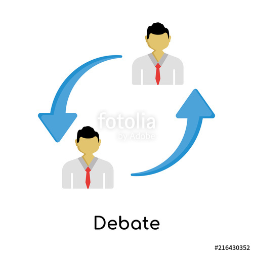 500x500 Debate Icon Vector Sign And Symbol Isolated On White Background