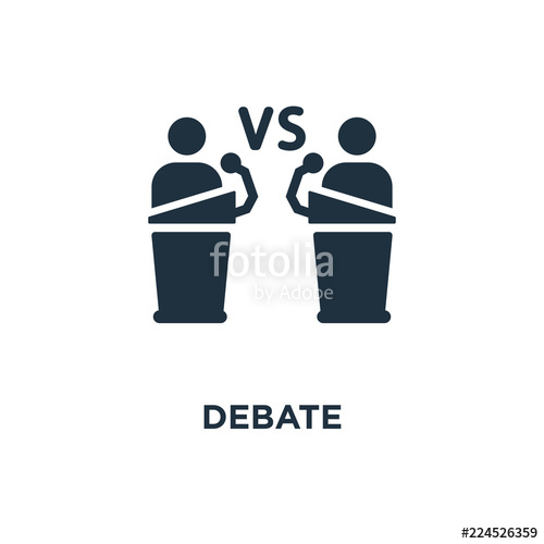 500x500 Debate Vector Icon Isolated On Transparent Background, Debate