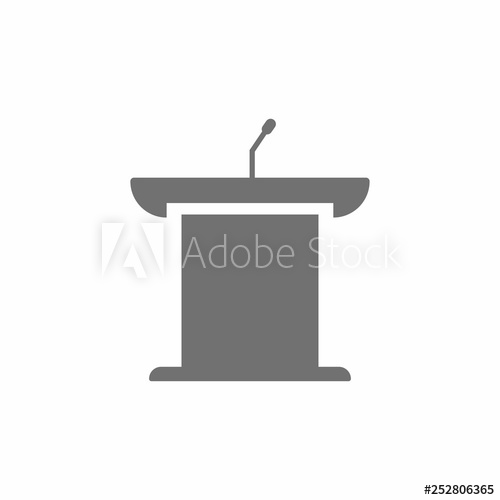 500x500 Pedestal Business Meeting, Discussion Or Debate Vector