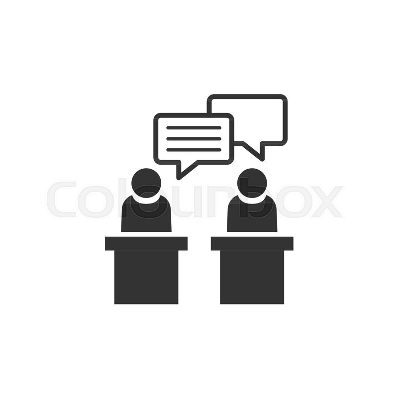 800x800 Politic Debate Icon In Flat Style Stock Vector Colourbox