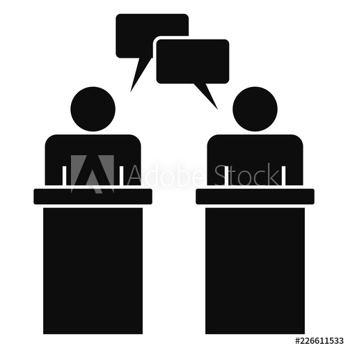 500x500 Political Debate Icon Simple Illustration Of Political Debate