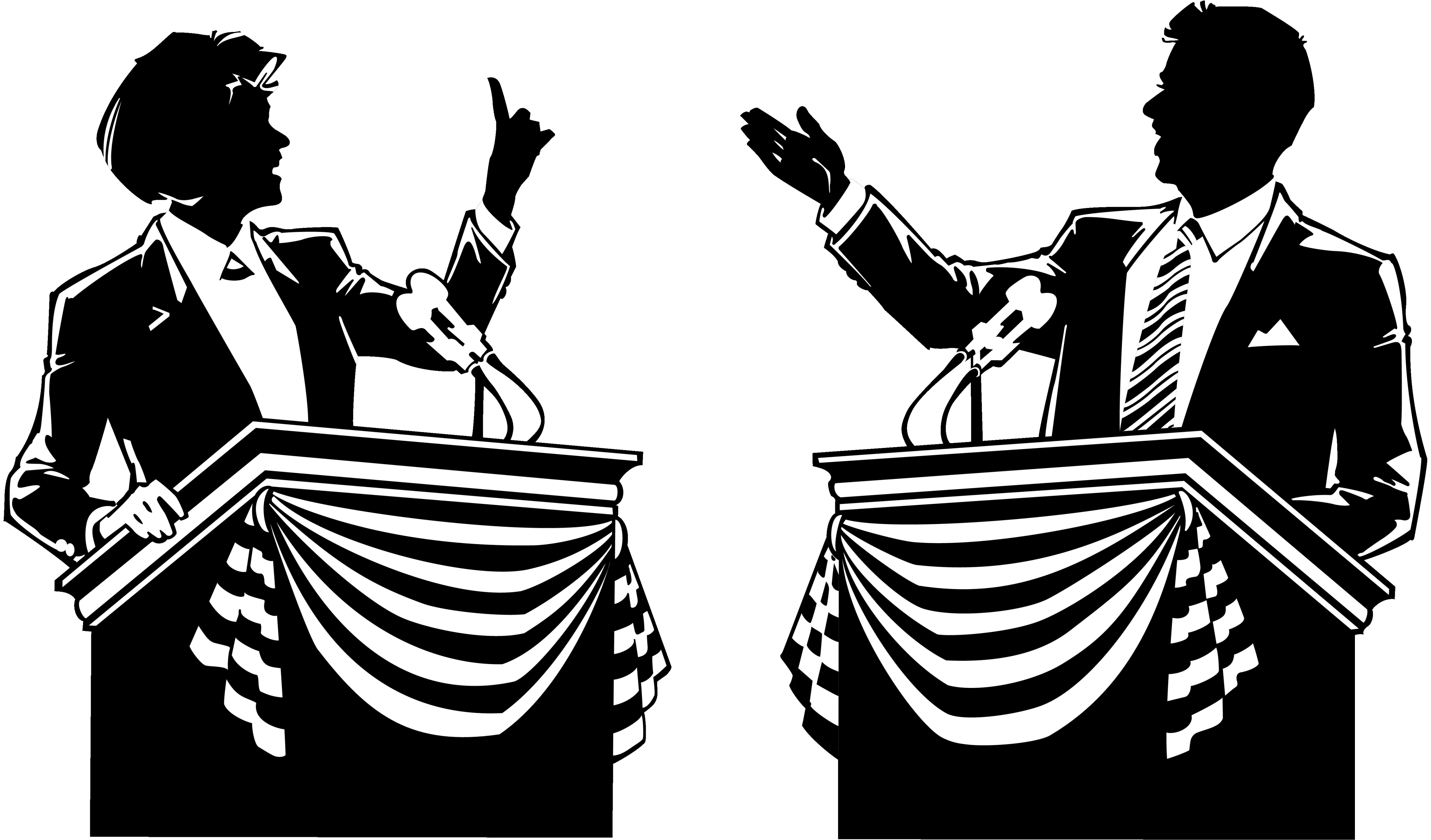 4120x2419 Debate Clipart Black And White