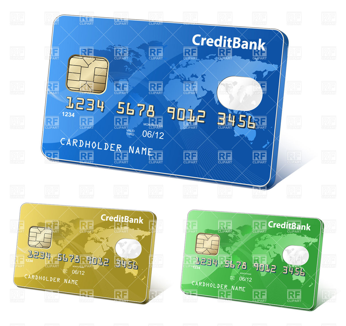 Credit Or Debit Cards With Chip Vector Image Of Business, Finance 1200x1129 Credit Or Debit Cards With Chip Vector Image Of Business, Finance