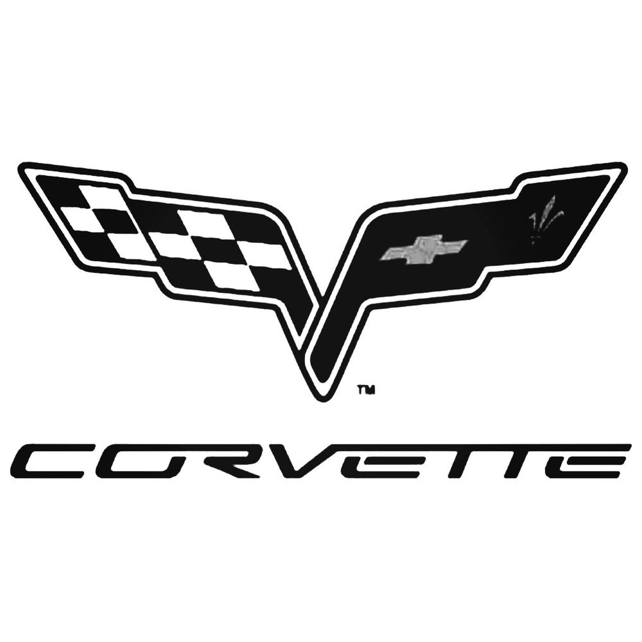 1280x1280 Corvette Logo Vector Aftermarket Decal Sticker