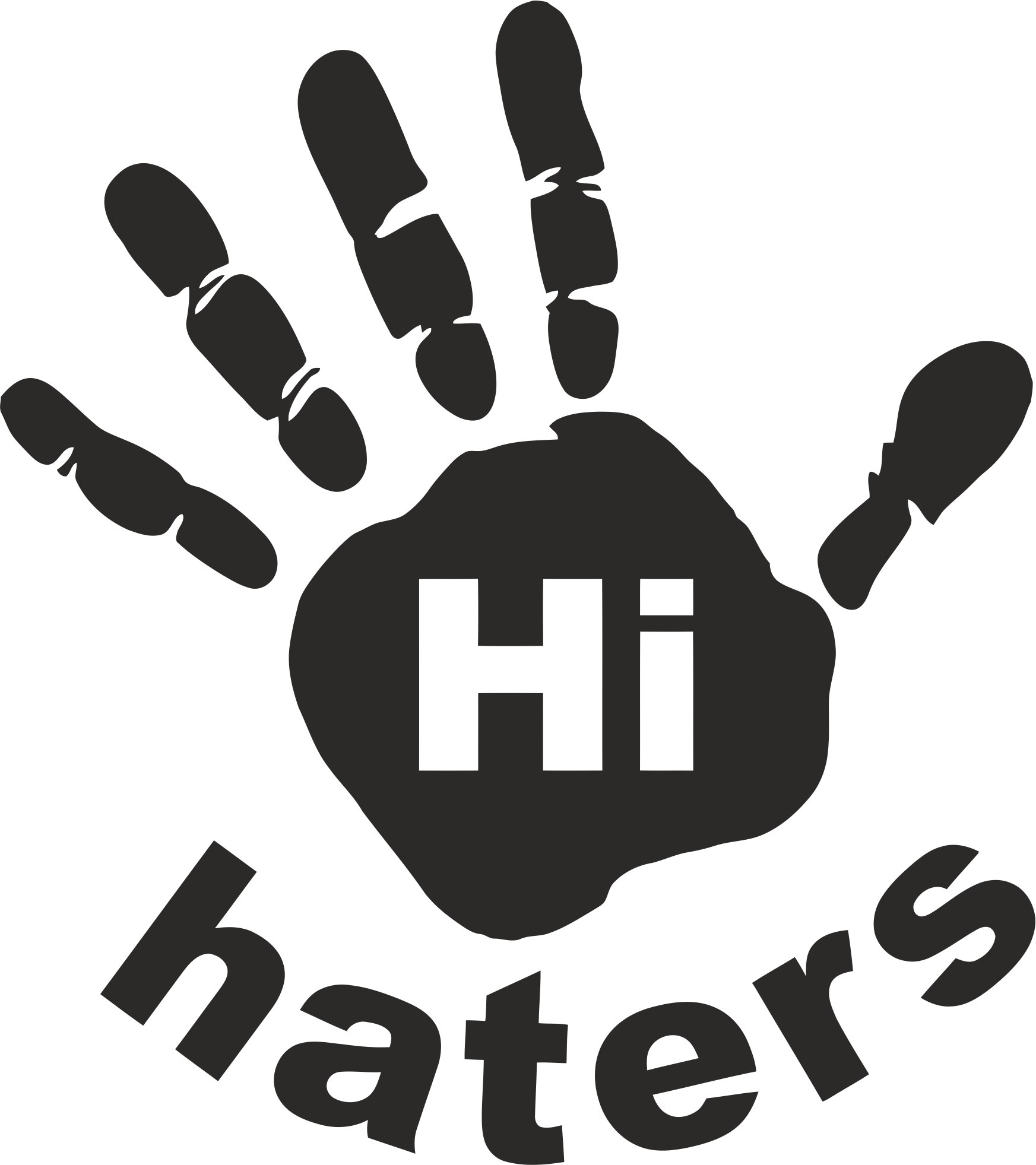 1745x1963 Hi Haters Decal Vector Free Vector Cdr Download