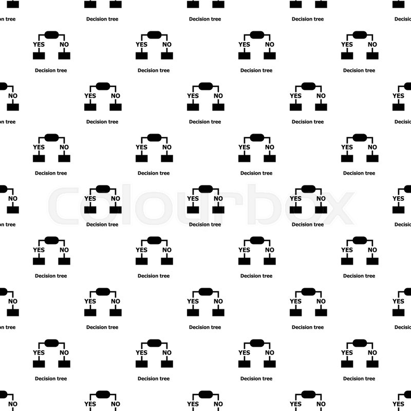 800x800 Decision Tree Pattern Vector Seamless Stock Vector Colourbox