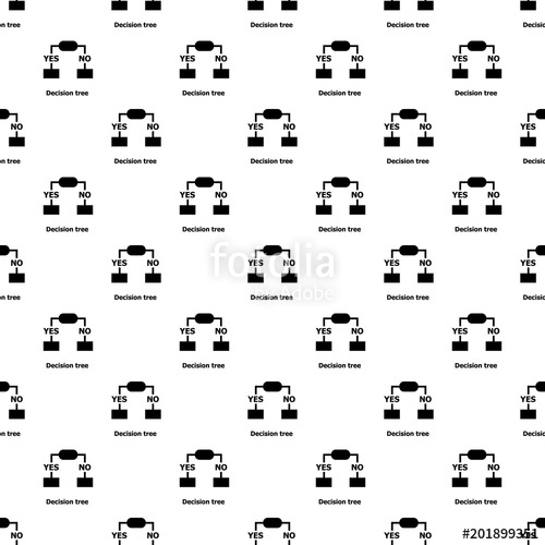 500x500 Decision Tree Pattern Vector Seamless Repeating For Any Web Design
