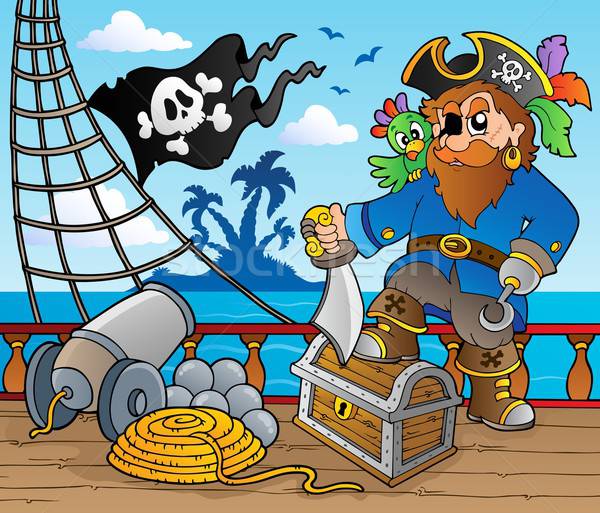 600x513 Pirate Ship Deck Theme Vector Illustration Klara Viskova