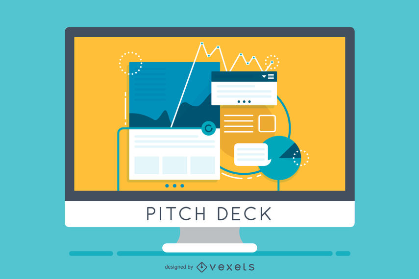 855x570 Pitch Deck Presentation Illustration