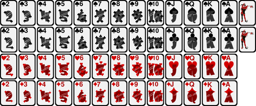 500x207 Deck Of Playing Cards Vector Clip Art