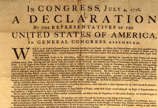 555x379 Declaration Of Independence Clipart
