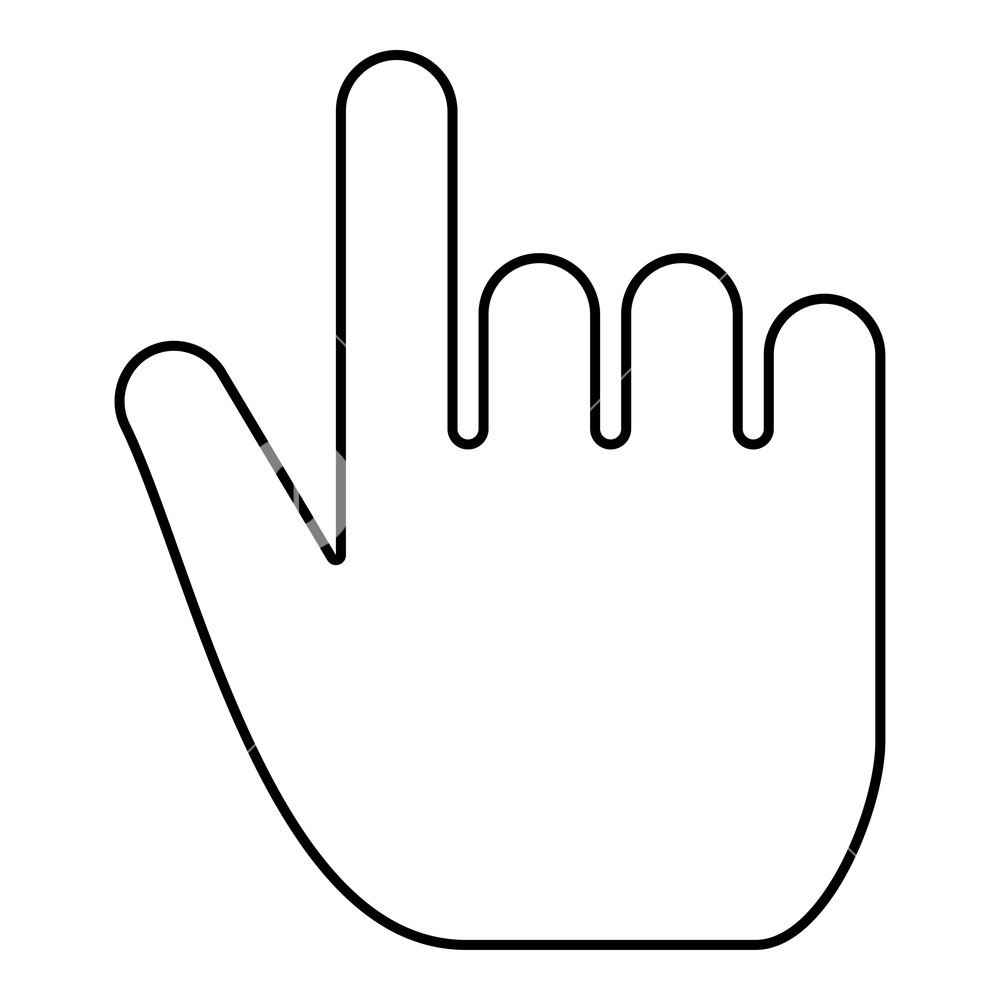 1000x1000 Hand Point Select Declare Index Finger Forefinger For Click