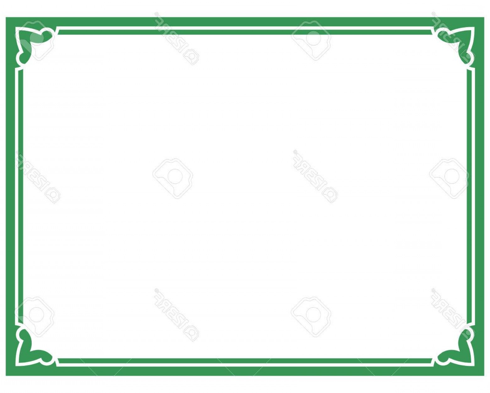 1560x1251 Photostock Vector Green Border Frame Deco Vector Art Simple Line