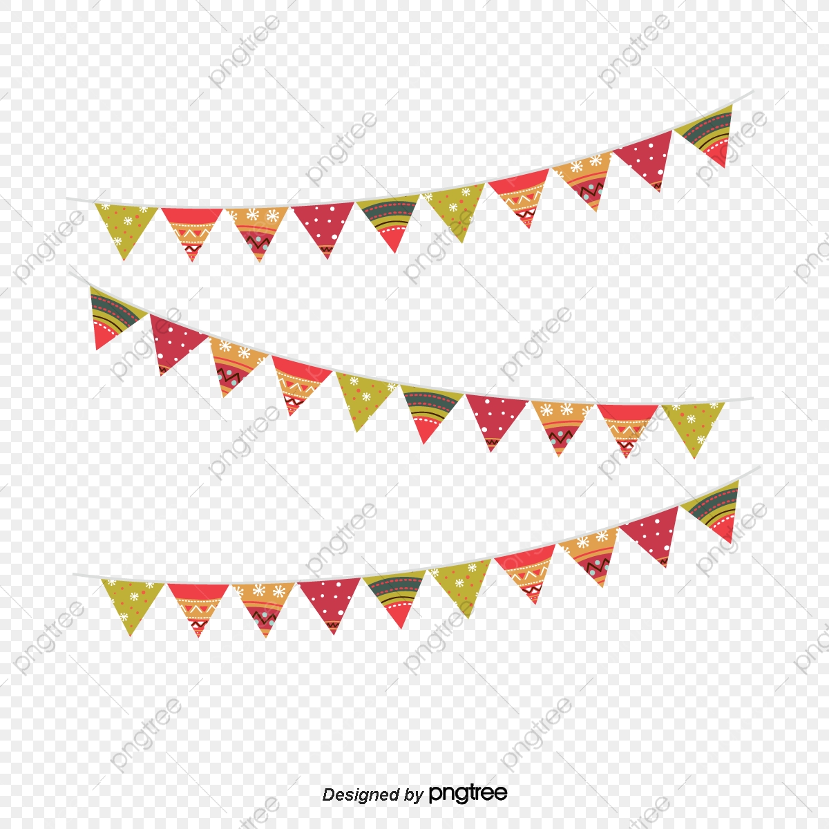 1200x1200 Birthday Party Decoration Hanging Flag Vector Png, Cartoon