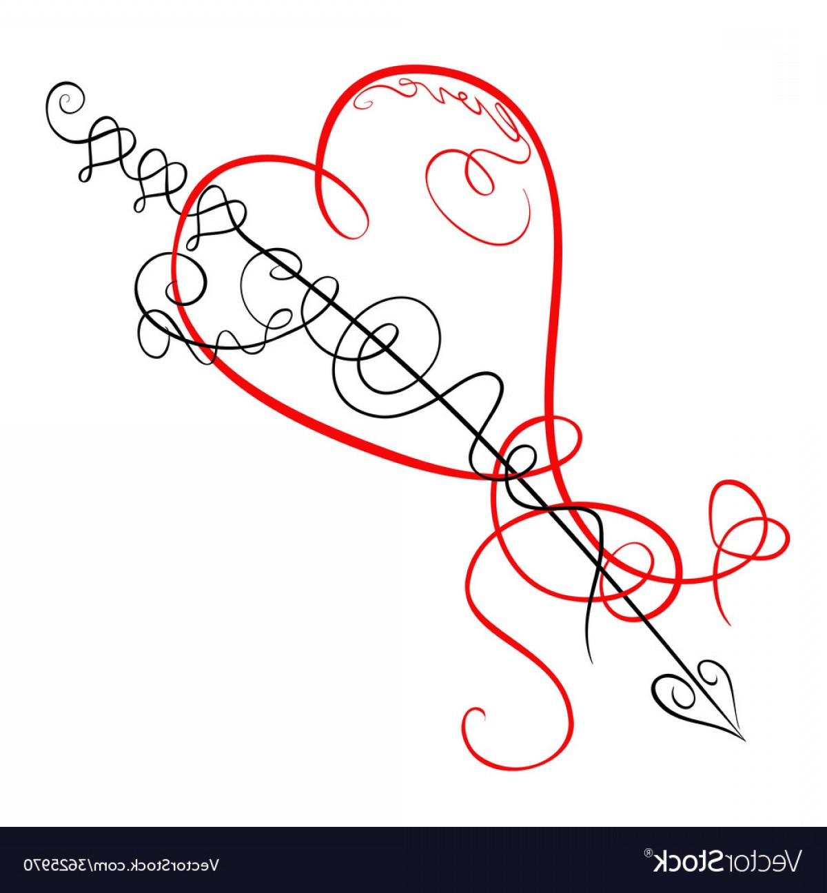 Decorative Heart And Arrow Vector Soidergi 1200x1296 Decorative Heart And Arrow Vector Soidergi