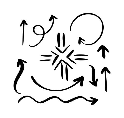 Set Of Hand Drawn Different Decorative Arrow Sketch Style Vector 513x490 Set Of Hand Drawn Different Decorative Arrow Sketch Style Vector
