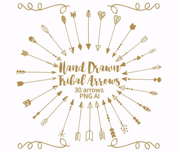 Vector Arrow Tribal Cliprat Arrow Clip Art Hand Drawn Etsy 570x489 Vector Arrow Tribal Cliprat Arrow Clip Art Hand Drawn Etsy