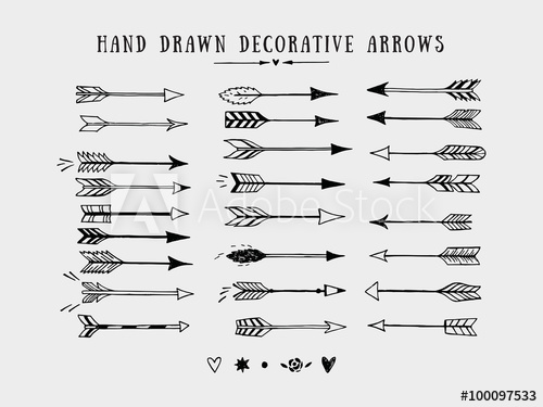 Vector Vintage Decorative Arrows Set Hand Drawn Vector Design 500x375 Vector Vintage Decorative Arrows Set Hand Drawn Vector Design