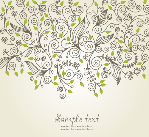 500x461 Elements Of Floral Decoration Background Vector Free Vector