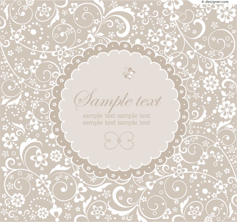 800x751 Designer Round Lace Decorative Background Vector Material