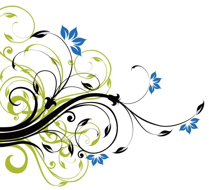 729x665 Swirl Floral Decoration Background Vector Graphic Kids
