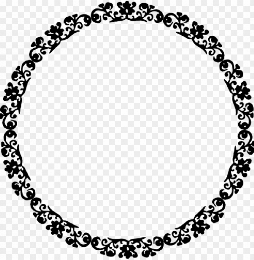 840x859 Decorative Round Border Frame Vector Clip Art