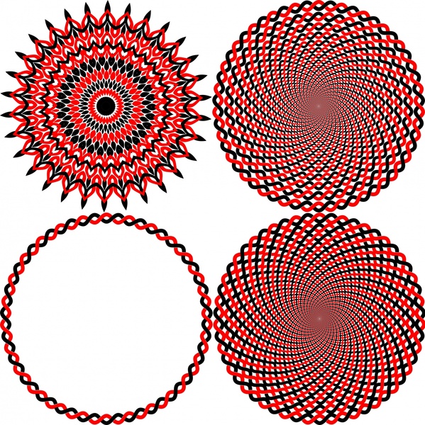 599x600 Decorative Circles Vector Illustration With Interlock Design Free