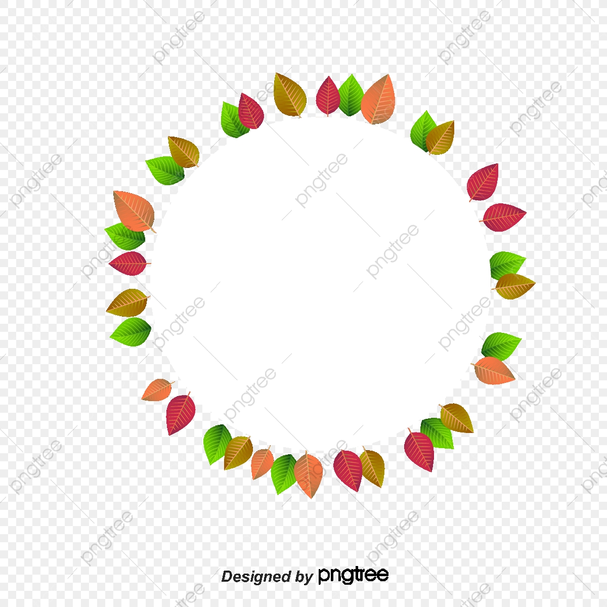 1200x1200 Green Leaves Decorative Circle, Leaves Vector, Green Circle