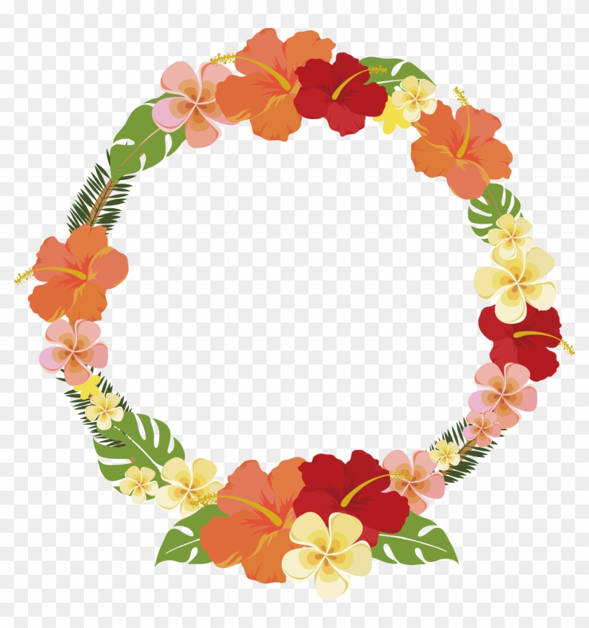 840x896 Round Summer Flower Decorative Frame Transprent
