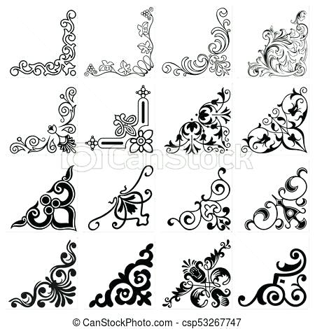 Decorative Corners Vector at Vectorified.com | Collection of Decorative ...