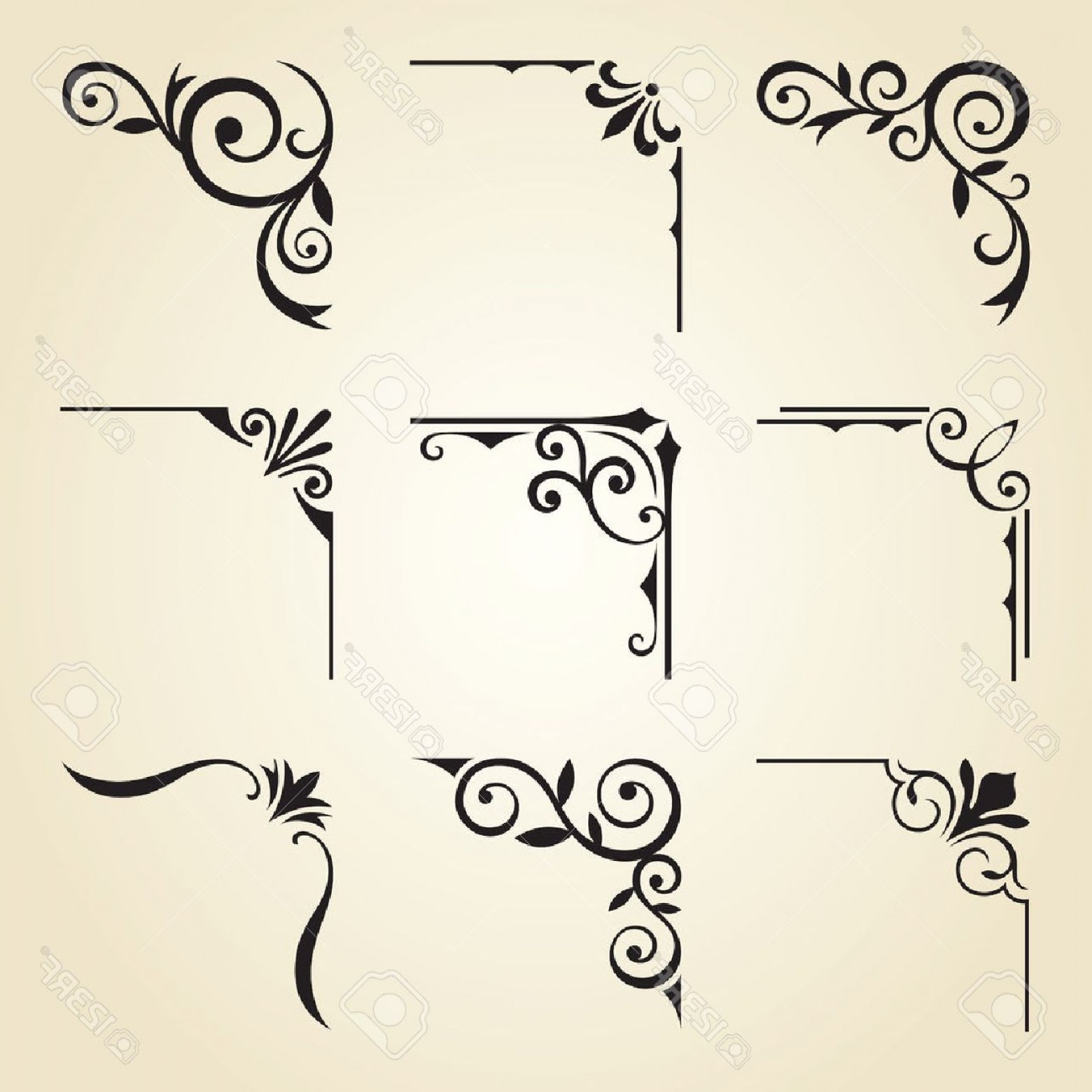 Decorative Corners Vector at Vectorified.com | Collection of Decorative
