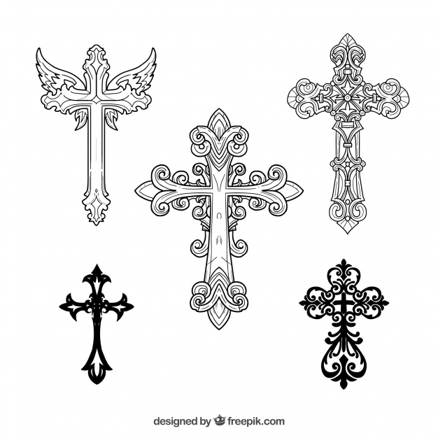 Hand Drawn Ornamental Cross Vector Free Download 626x626 Hand Drawn Ornamental Cross Vector Free Download