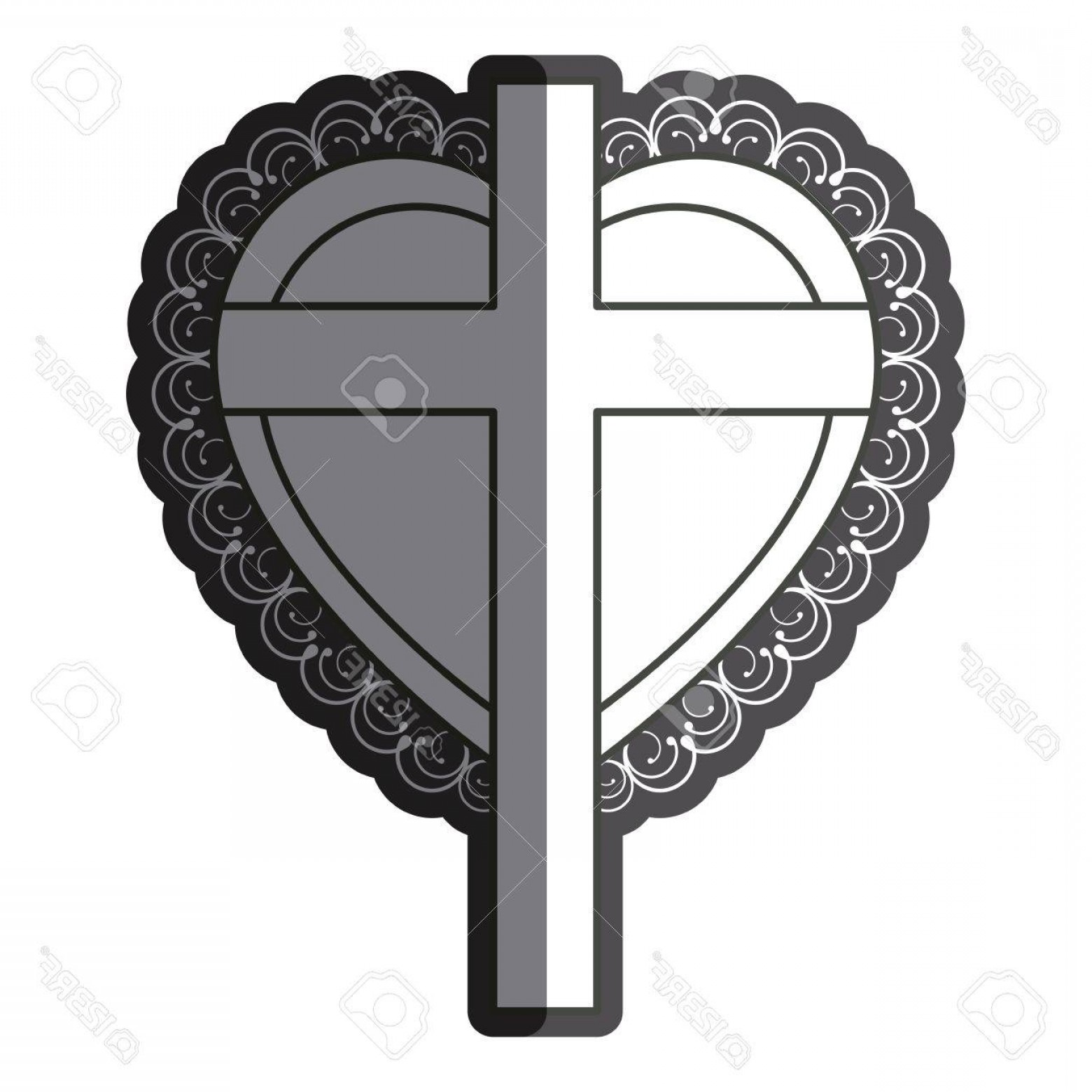 Photostock Vector Monochrome Silhouette Heart Decorative Frame 1560x1560 Photostock Vector Monochrome Silhouette Heart Decorative Frame