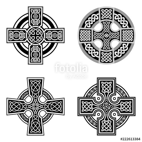 Set Of Decorative Celtic Crosses Stock Image And Royalty Free 500x500 Set Of Decorative Celtic Crosses Stock Image And Royalty Free