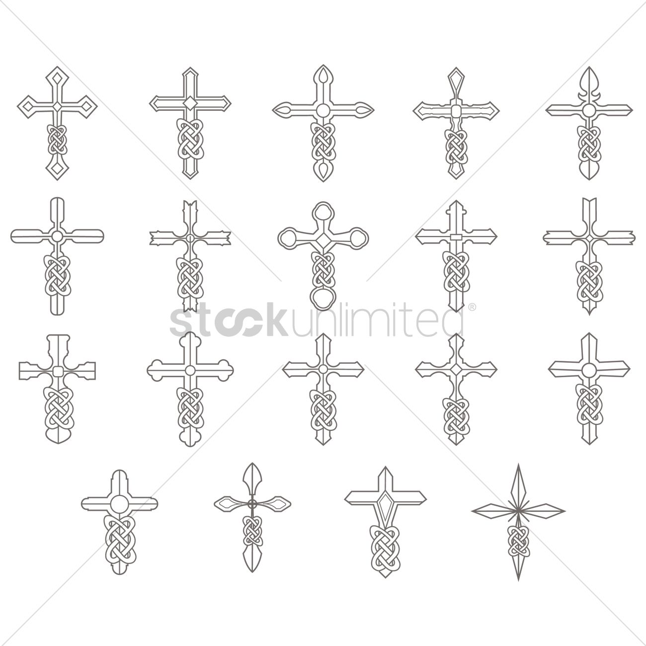 Collection Of Decorative Holy Cross Vector Image 1300x1300 Collection Of Decorative Holy Cross Vector Image
