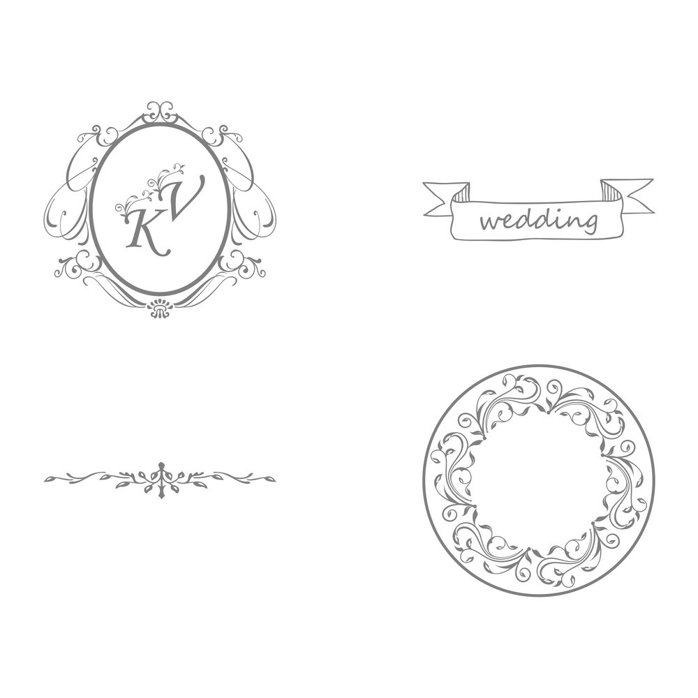 1000x1000 Decorative Calligraphic Elements Floral Dividers Vector