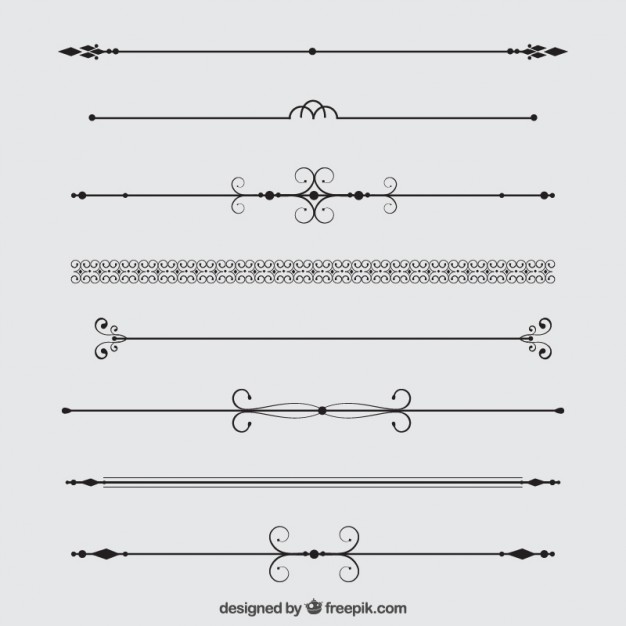 626x626 Decorative Dividers Collection Vector Free Download