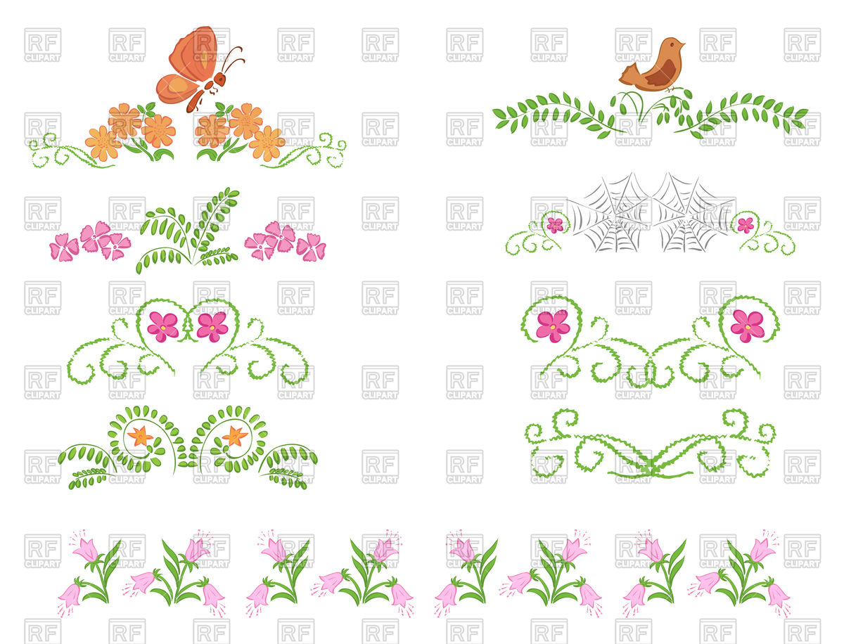 1200x916 Floral Decorative Dividers Vector Image Of Borders And Frames