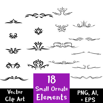 350x350 Small Decorative Elements Hand Drawn Vintage Divider Vector