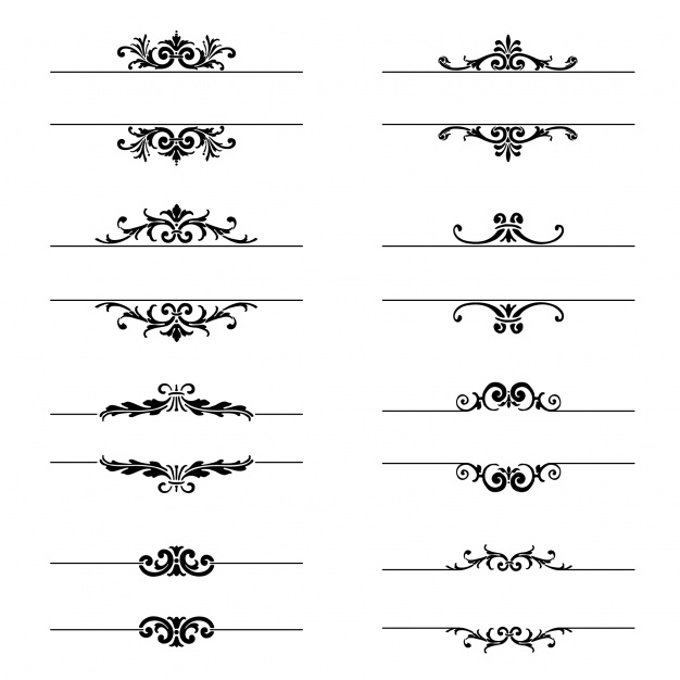 626x626 Ornamental Elements Collection Vector Free Download