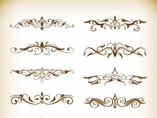 310x233 Vector Set Of Decorative Design Divider Elements Free Vectors